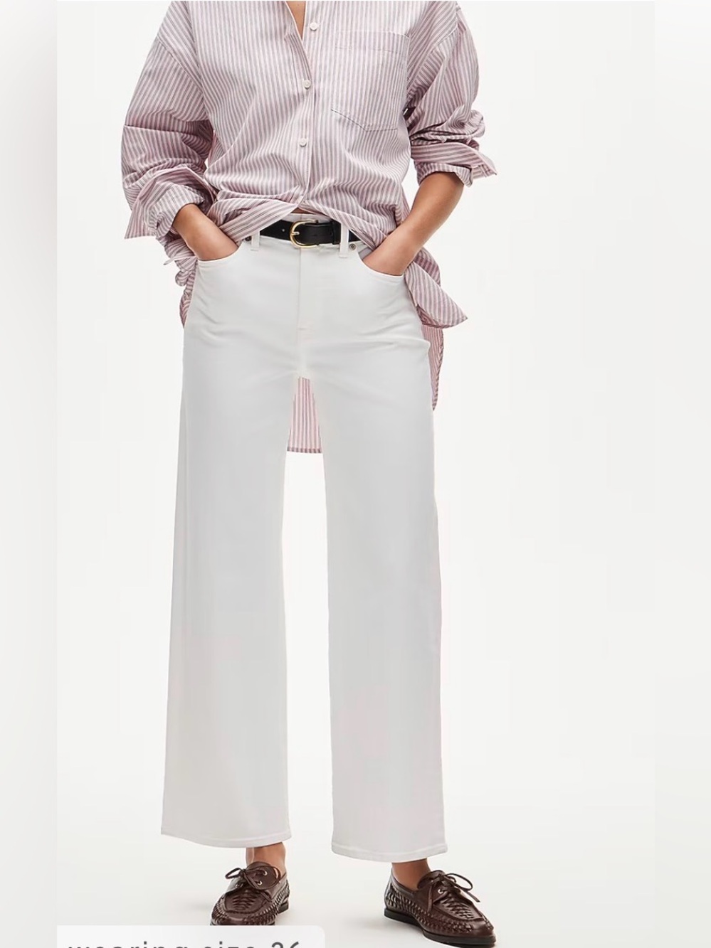 NWOT J.Crew White Slim-Wide Jeans Size 32